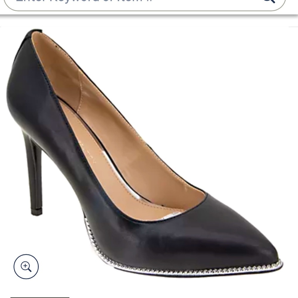 BCBGeneration Black Heels with Silver Trim